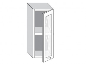 1.30.3 Шкаф настенный (h=720) на 300мм с 1-ой стекл. дверцей в Пласте - plast.mebel74.com | фото