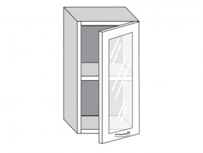 1.40.3 Шкаф настенный (h=720) на 400мм с 1-ой стекл. дверцей в Пласте - plast.mebel74.com | фото