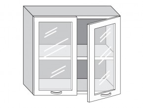 1.80.4 Шкаф настенный (h=720) на 800мм с 2-мя стек.дверцами в Пласте - plast.mebel74.com | фото