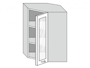 19.60.3у Шкаф настенный (h=913) угловой на 600мм со стекл. дверцей в Пласте - plast.mebel74.com | фото