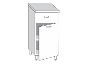 2.40.11 Шкаф-стол на 400мм с 1-им ящиком и 1-ой дверцей в Пласте - plast.mebel74.com | фото