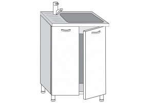 2.60.2мн Шкаф-стол на 600мм под накладную мойку с 2-мя дверцами в Пласте - plast.mebel74.com | фото