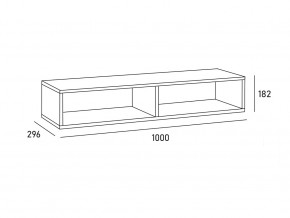 Антресоль MODUL 1000 в Пласте - plast.mebel74.com | фото 2