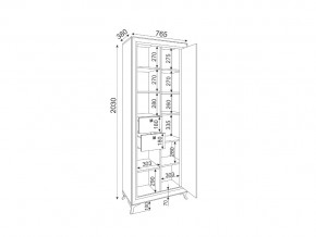 Библиотека Саванна М21 в Пласте - plast.mebel74.com | фото 2