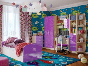 Детская комната Юниор-2 Фиолетовый металлик в Пласте - plast.mebel74.com | фото