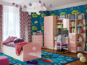 Детская комната Юниор-2 Розовый металлик в Пласте - plast.mebel74.com | фото 1
