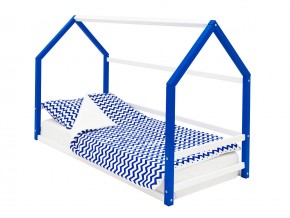 Детская кровать-домик Монтессори Svogen сине-белый в Пласте - plast.mebel74.com | фото