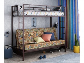 Двухъярусная кровать с диваном Мадлен Коричневая-марки в Пласте - plast.mebel74.com | фото