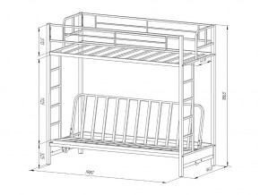 Двухъярусная кровать с диваном Мадлен ЯЯ Серый-пифагор в Пласте - plast.mebel74.com | фото 5