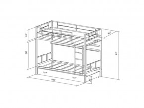 Двухъярусная кровать Севилья 2 ПЯ Коричневая в Пласте - plast.mebel74.com | фото 2