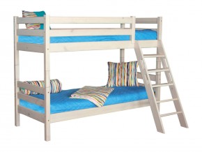 Двухъярусная кровать Соня вариант 10 с наклонной лестницей белая в Пласте - plast.mebel74.com | фото 2
