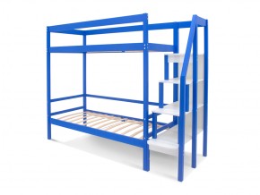 Двухъярусная кровать Svogen с бортиком синий в Пласте - plast.mebel74.com | фото 2