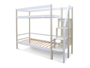 Двухъярусная кровать Svogen с ящиками бежево-белый в Пласте - plast.mebel74.com | фото 2