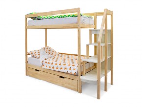 Двухъярусная кровать Svogen с ящиками натура без покрытия в Пласте - plast.mebel74.com | фото 1