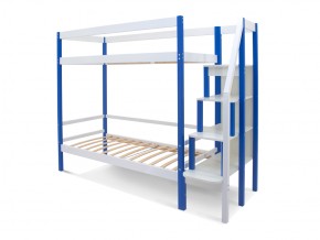Двухъярусная кровать Svogen с ящиками сине-белый в Пласте - plast.mebel74.com | фото 2