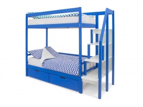 Двухъярусная кровать Svogen с ящиками синий в Пласте - plast.mebel74.com | фото 1
