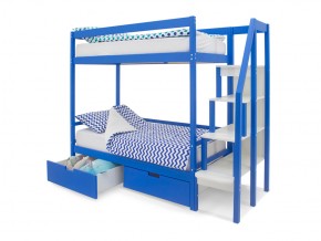 Двухъярусная кровать Svogen с ящиками синий в Пласте - plast.mebel74.com | фото 2