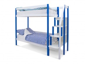 Двухъярусная кровать Svogen сине-белый в Пласте - plast.mebel74.com | фото
