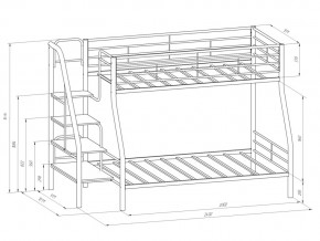 Двухъярусная кровать Толедо 1 Черный-Венге в Пласте - plast.mebel74.com | фото 2