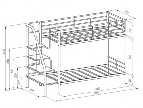 Двухъярусная кровать Толедо Я Серый-Дуб молочный в Пласте - plast.mebel74.com | фото 2