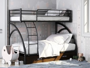 Двухъярусная кровать Виньола-2 Я черный в Пласте - plast.mebel74.com | фото 1