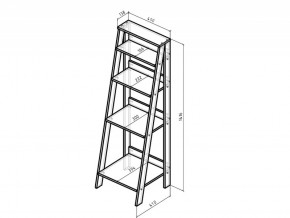 Этажерка Лофт белый в Пласте - plast.mebel74.com | фото 2