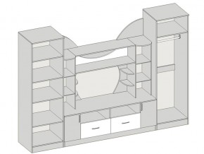 Гостиная Аллегро вариант 5 венге Linum/дуб белфорт в Пласте - plast.mebel74.com | фото 2