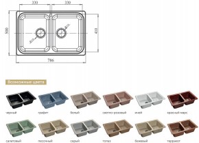 Каменная мойка GranFest Standart GF-S780K в Пласте - plast.mebel74.com | фото 2