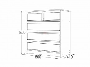 Комод 8 фант ясень анкор в Пласте - plast.mebel74.com | фото 2