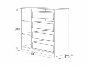 Комод 9 фант венге-млечный дуб в Пласте - plast.mebel74.com | фото 2