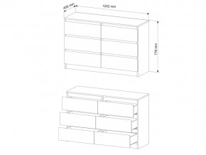 Комод Мори МК1200.6 Графит в Пласте - plast.mebel74.com | фото 2