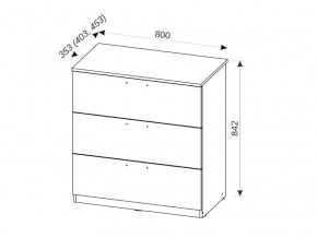 Комод с 3-мя ящиками 350 Эконика в Пласте - plast.mebel74.com | фото 2