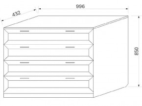 Комод с 4-мя ящиками в Пласте - plast.mebel74.com | фото