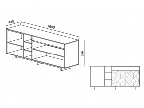 Комодино Moderno-1800 Ф2 в Пласте - plast.mebel74.com | фото 5