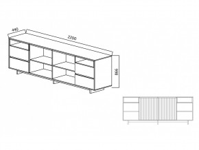 Комодино Moderno-2200 Ф5 в Пласте - plast.mebel74.com | фото 4