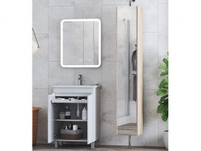 Комплект мебели в ванную Grani 600 белый напольный с дверцами в Пласте - plast.mebel74.com | фото 4