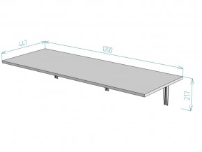 Консоль складная T89 ширина 1200 в Пласте - plast.mebel74.com | фото 2