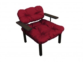 Кресло Дачное бордовая подушка в Пласте - plast.mebel74.com | фото