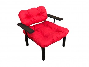 Кресло Дачное красная подушка в Пласте - plast.mebel74.com | фото