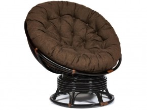 Кресло-качалка Papasan w 23/01 B с подушкой Antique brown, ткань Коричневый в Пласте - plast.mebel74.com | фото