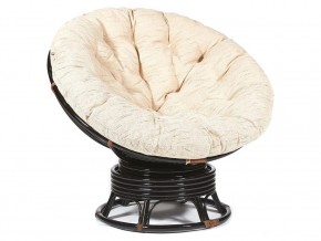 Кресло-качалка Papasan w 23/01 B с подушкой Antique brown, ткань Старт в Пласте - plast.mebel74.com | фото