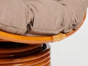 Кресло-качалка Papasan w 23/01 B с подушкой Cognac, экошерсть Коричневый в Пласте - plast.mebel74.com | фото 2