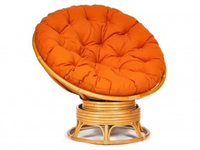 Кресло-качалка Papasan w 23/01 B с подушкой Honey, ткань Оранжевый в Пласте - plast.mebel74.com | фото