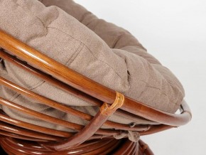 Кресло-качалка Papasan w 23/01 B с подушкой Pecan, экошерсть Коричневый в Пласте - plast.mebel74.com | фото 3