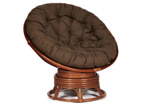 Кресло-качалка Papasan w 23/01 B с подушкой Pecan, ткань Коричневый в Пласте - plast.mebel74.com | фото