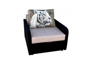 Кресло кровать Канзасик с подлокотниками тигр белый в Пласте - plast.mebel74.com | фото