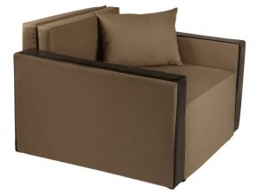 Кресло-кровать Милена с подлокотниками рогожка brown в Пласте - plast.mebel74.com | фото