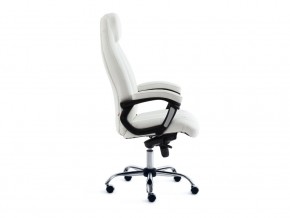 Кресло офисное Boss люкс хром кожзам белый в Пласте - plast.mebel74.com | фото 2