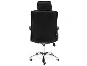 Кресло офисное Oxford хром кожзам черный в Пласте - plast.mebel74.com | фото 3