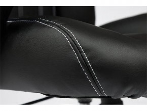 Кресло офисное Oxford хром кожзам черный в Пласте - plast.mebel74.com | фото 4